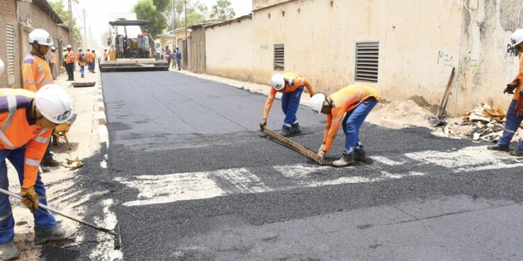 Tchad : bientôt la fin du bitumage des rues de Mardjandaffack