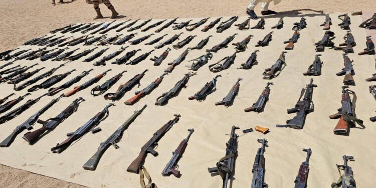 Ouaddaï: Près de 300 armes saisies par la force mixte Tchad-Soudan