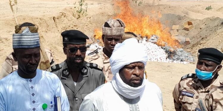 Abéché : Une importante quantité de drogue estimée à plus de 9 milliards incinérée par les autorités