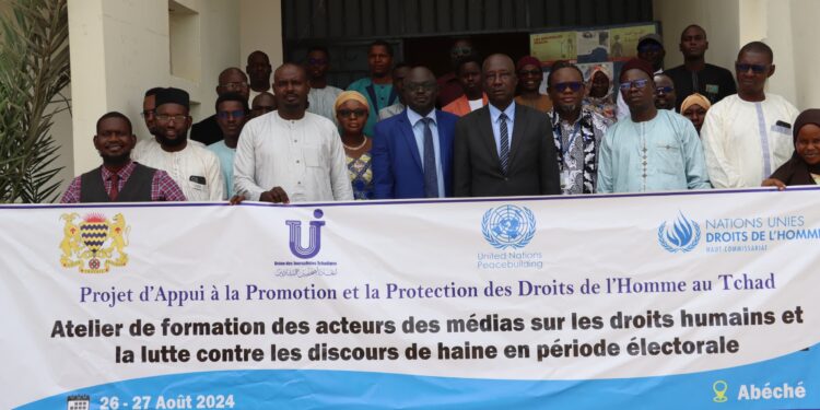 Abéché : L&rsquo;UJT et le HCDH renforcent les capacités des médias sur les Droits Humains et le discours de haine