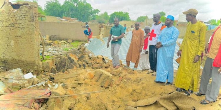 Batha : le Delegué de l’Action sociale évalue les dégâts causés par les inondations.