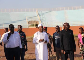 Tchad : Le Ministre des Sports inspecte le chantier de réhabilitation du stade Idriss Mahamat Ouya.