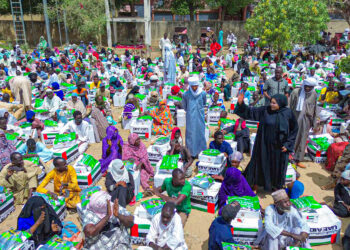 N&rsquo;Djaména : Le ministère de l&rsquo;Action sociale assiste 500 personnes en situation de handicap avec des kits alimentaires dans le 8e arrondissement.