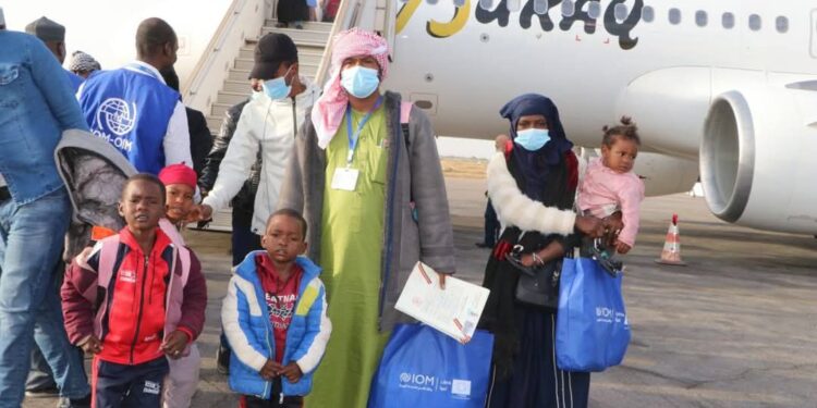 N&rsquo;Djaména : Retour volontaire de 172 migrants tchadiens en provenance de Libye.