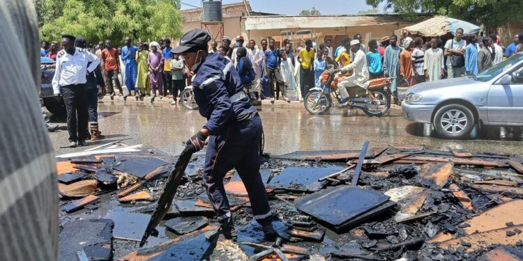 Tchad: spectaculaire incendie de voiture entre Diguel et Tacha Mossoro