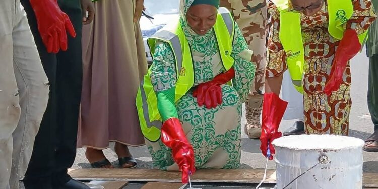 N&rsquo;Djamena : La ministre des Transports célèbre la Semaine Mondiale de la Sécurité Routière avec un coup de pinceau sur les passages piétons