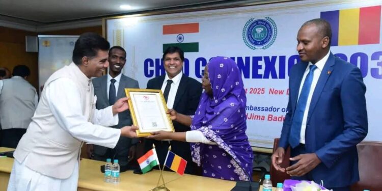 L&rsquo;ambassadrice du Tchad en Inde présente le PND aux hommes d&rsquo;affaires indiens