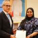 Diplomatie : Le nouvel ambassadeur suisse au Tchad présente ses lettres de créance à la ministre déléguée Mme Fatimé Aldjineh Garfa