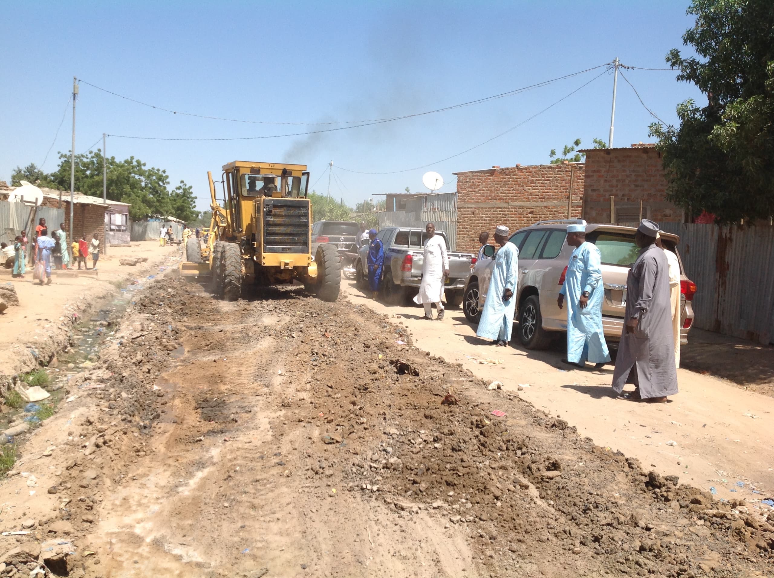 N&rsquo;Djaména : l&rsquo;opération de reprofilage des rues se poursuit dans la Commune du 7ème arrondissement