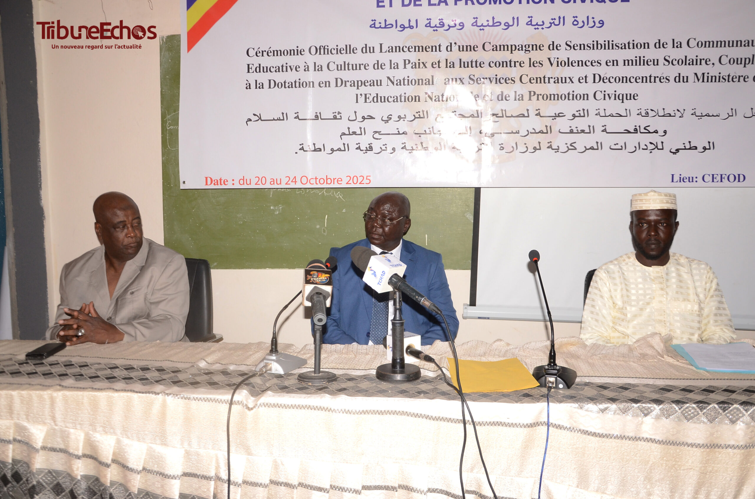 Tchad : Le ministère de l&rsquo;Éducation nationale lance une campagne de sensibilisation à la culture de la Paix et à la lutte contre les violences en milieu scolaire