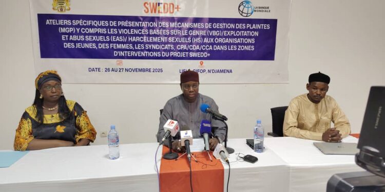 Tchad : Le Projet SWEDD+ ouvre un atelier sur les Mécanismes de Gestion des Plaintes (MGP), incluant les VBG, EAS et HS, au profit des organisations de jeunes, femmes, syndicats et comités locaux.