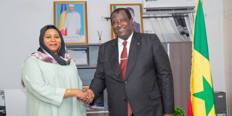 La Ministre Déléguée Fatimé Aldjineh Garfa visite le Consulat Général du Tchad à Dakar