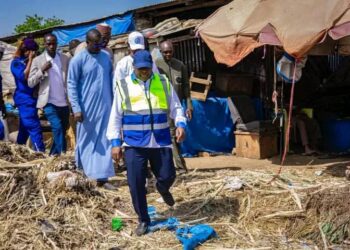 N&rsquo;Djaména : Le maire Senoussi Hassana Abdoulaye au chevet du marché Taradona