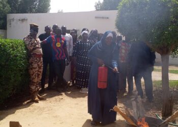 Tchad : L’ONECS renforce les réflexes de son personnel pour faire face à l&rsquo;incendie