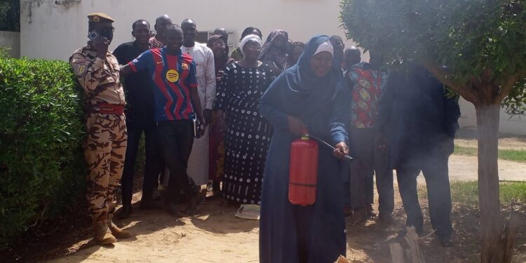 Tchad : L’ONECS renforce les réflexes de son personnel pour faire face à l&rsquo;incendie