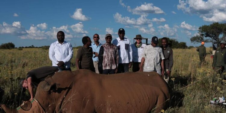 En Afrique du Sud, le Ministre de l&rsquo;environnement visite la ferme des rhinocéros d&rsquo;African Parks