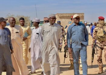 Biltine : Visite sur les chantiers de construction de deux radiers par les autorités