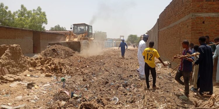 N&rsquo;Djaména : Intensification des travaux de nivellement, de remblayage et d&rsquo;ouverture de voies dans le 1er arrondissement