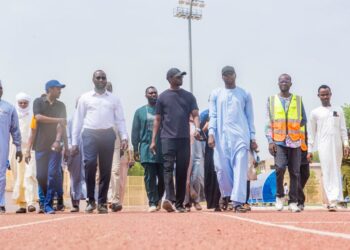 ​N&rsquo;Djaména : État des lieux du patrimoine sportif, le Ministre de la Jeunesse et des Sports sur le terrain