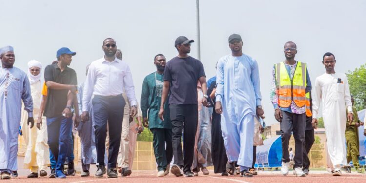 ​N&rsquo;Djaména : État des lieux du patrimoine sportif, le Ministre de la Jeunesse et des Sports sur le terrain
