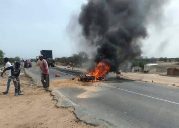 N’Djaména : Un accident de la route mortel près de Toukra cause l’embrasement d&rsquo;une moto
