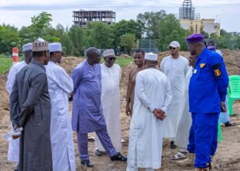 N&rsquo;djamena : Le Maire Senoussi Hassana Abdoulaye s&rsquo;enquiert de l&rsquo;évolution des travaux de la cuvette de rétention Saint-Martin