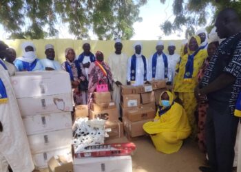 Batha : 150 lampadaires solaires et 20 cartons de médicaments remis aux autorités locales à Ati
